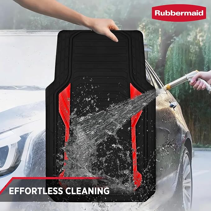 Rubbermaid Car Floor Mat, Heavy Duty All-Weather Car Mats Full Set - Image 5