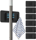 6 Pack Stainless Steel Mop and Broom Holders – Wall Mounted Grippers by Unknown