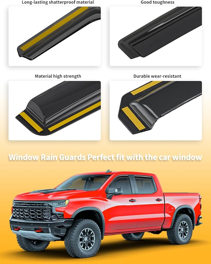 in-Channel Window Rain Guards Compatible - Image 8