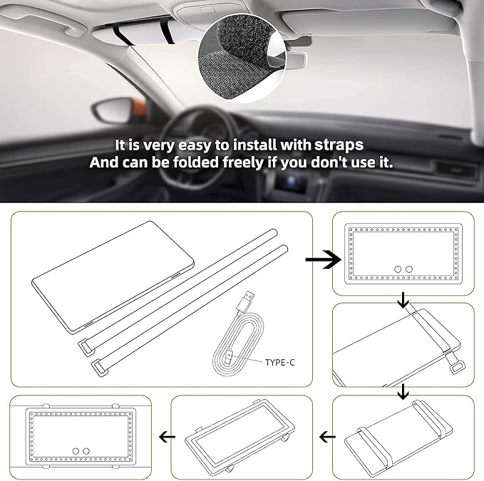 Car Sun Visor Vanity Mirror, - Image 6