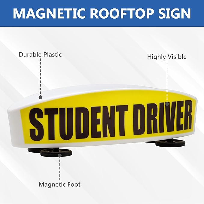 Student Driver Sign for Car Top - Image 3