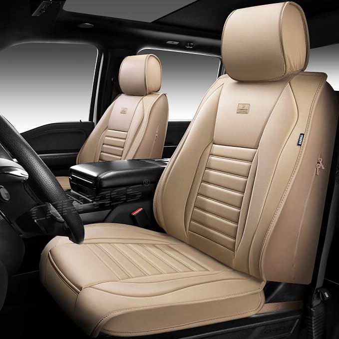 CAR PASS Nappa Leather Car Seat Covers Full Set, Luxury Seat Protector - Image 9