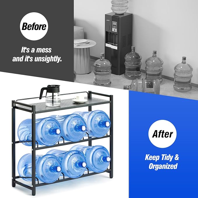 5 Gallon Water Bottle Holder 6-Tray 3/5 Gallon Water Jug Rack - Image 4