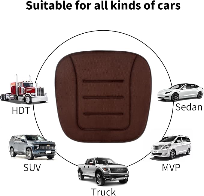 KAYI Car Seat Cushion, Memory Foam Car Seat Cushion, Anti Slip Rubber Bottom - Image 7