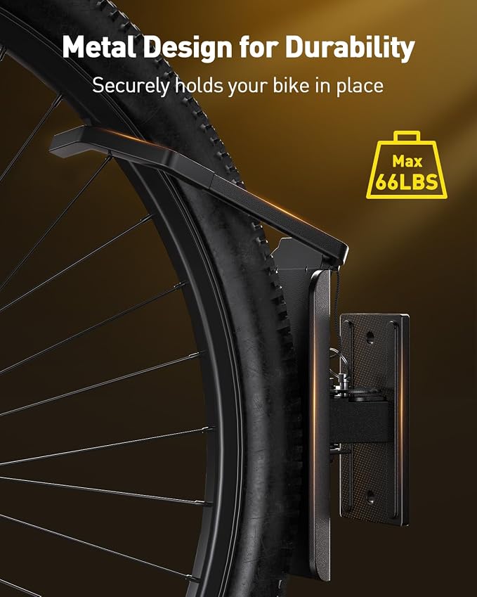 AM alphamount Swivel Bike Wall Mount, Metal Wall Bike Rack - Image 3