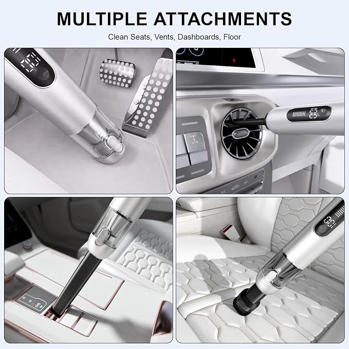 Cordless Handheld Car Vacuum, 16000PA 2-in-1 Blow & Suction, Brushless Motor - Image 6