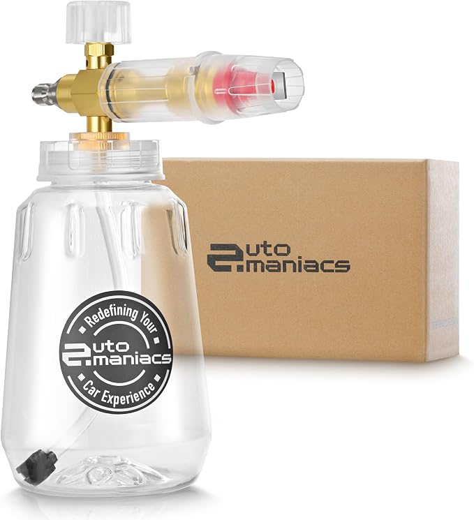 AutoManiacs Foam Cannon for Pressure Washer, Adjustable Car Wash Sprayer by AutoManiacs