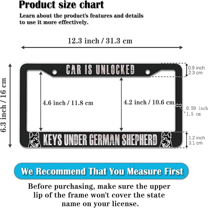 Front License Plate Bracket Black and White License Plate Frames Car is - Image 2