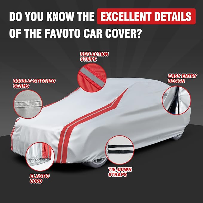 Favoto Sedan Car Cover Waterproof - Image 4