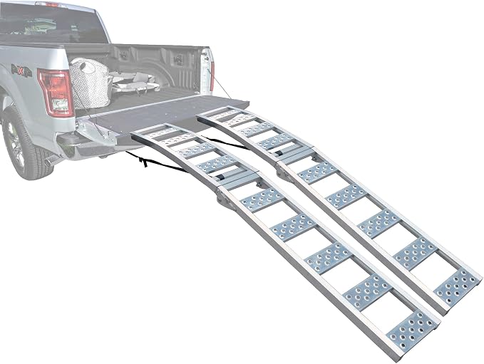 Rockland Foldable Arched Aluminum Loading Ramp, 1500 LBS Loading Capacity by Rockland