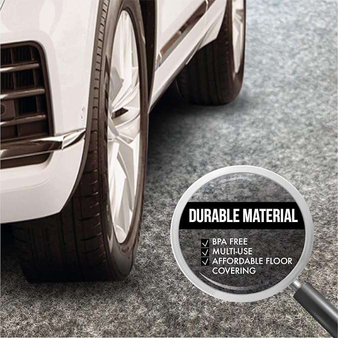 Large Garage Floor Mat, 2 Rolls, Heavy Duty Waterproof Protector, Non-Slip - Image 4