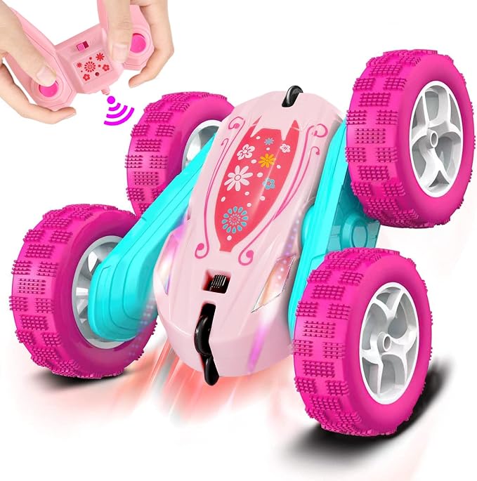 FREE TO FLY Rc Stunt Cars: Double Sided 360°Flip Rotating 4WD Race Car Toy by FREETOFLY