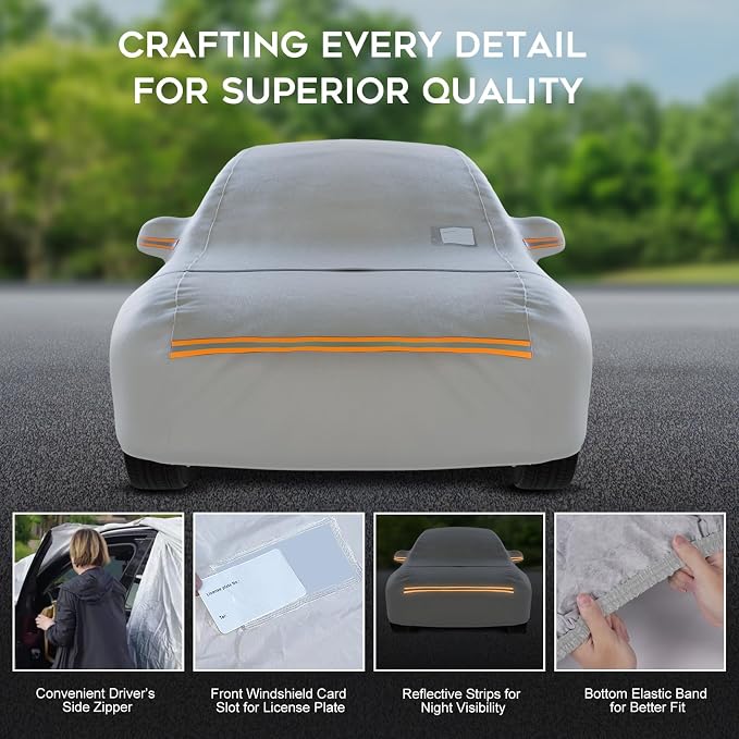 Waterproof Hatchback Car Cover: 6-Layer Protection from Rain, UV & Dust - Image 4