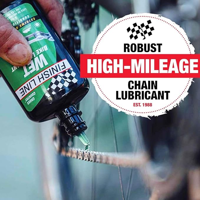 Finish Line WET Bicycle Chain Lube 2oz Drip Squeeze Bottle - Image 2