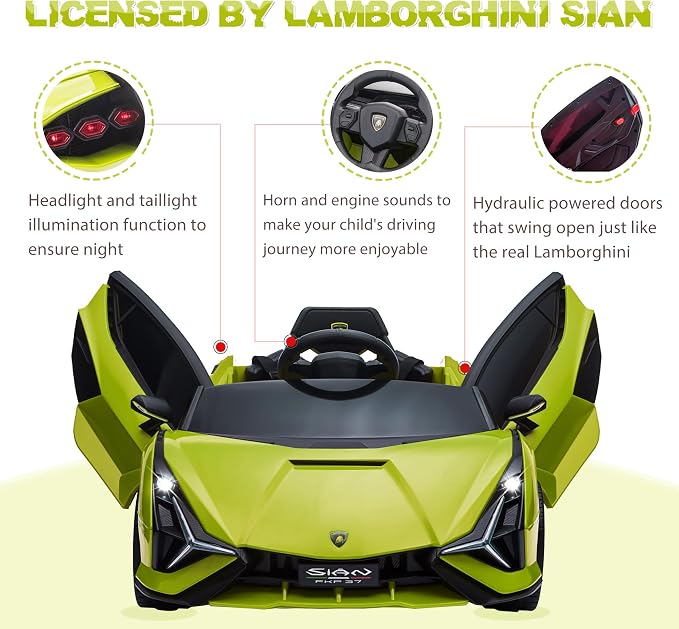 TOBBI Electric Ride On Car Toy for Kids to Drive, 12V Battery Powered Licensed - Image 2