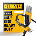 DEWALT Heavy Duty USB A to Lightning Cable Durable iPhone Charger, Lightning by DEWALT