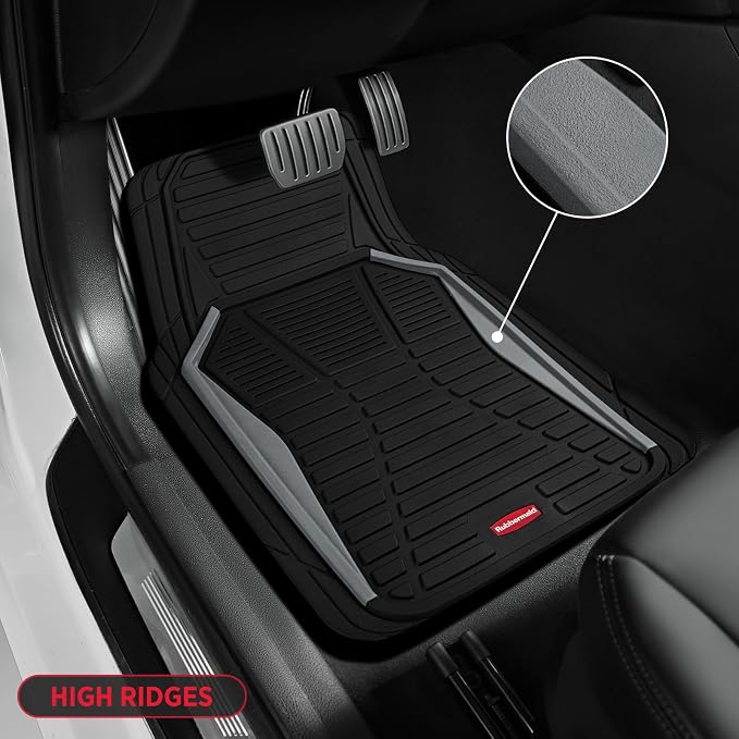 Rubbermaid Car Mat Full Set All-Weather Heavy-Duty 4 Pieces– Trim-to-Fit - Image 5