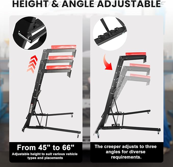 EASYBERG Foldable Topside Creeper, 400LBS Capacity Height Adjustable High Top - Image 3