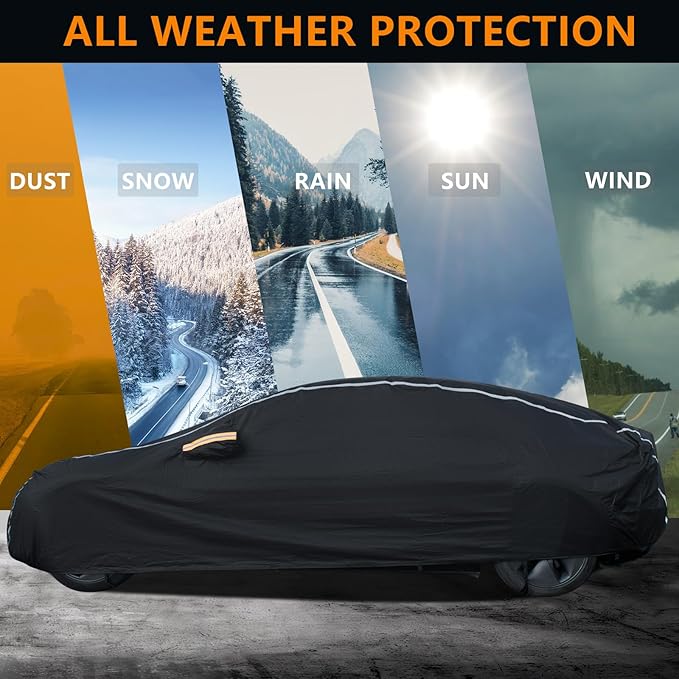 Car Cover Waterproof All Weather, 6 Layers Car Covers - Image 4