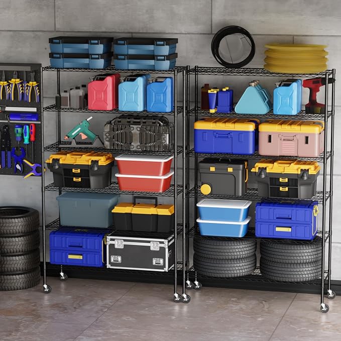 BestOffice 18x48x77 Storage Shelves Commercial Heavy Duty Metal Shelves Garage - Image 2