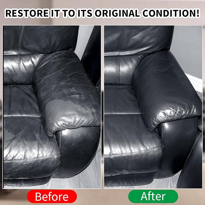 Leather Recoloring Balm, 8.5oz Leather Color Restorer, Leather Couch Scratch - Image 5
