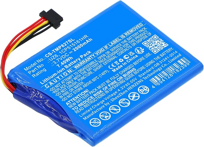 GPS Navigator Battery for Tomtom Pro 8270 Pro 8275 Bridge 4F173 UZ6 1CP515161HR by henhaoro
