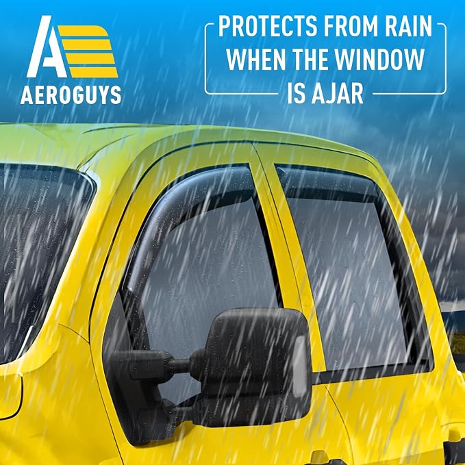 Extra Durable Window Deflectors in-Channel Window Visors Rain Guards Fit - Image 2