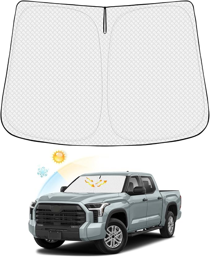 Windshield Sun Shade for 2022-2025 2026 Toyota Tundra Accessories Thicken by Canvcle