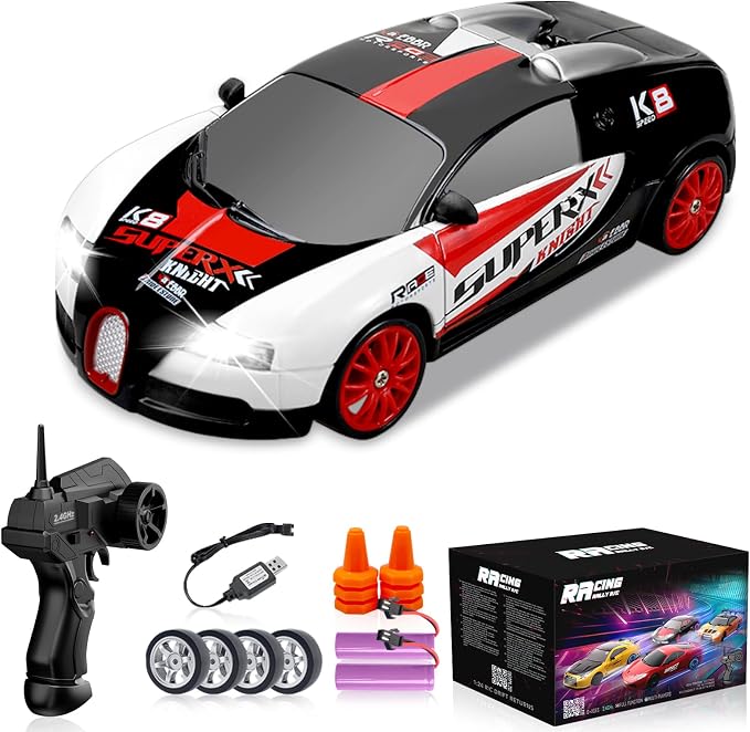 RC Drift Car 2.4GHz 1:24 Remote Control Cars 4WD 15KM/H High Speed Drifting RC by YUANPLAN