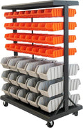 TRINITY EcoStorage 6-Tier Dual-Sided Rolling Bin Rack, 330 Pound Capacity by TRINITY