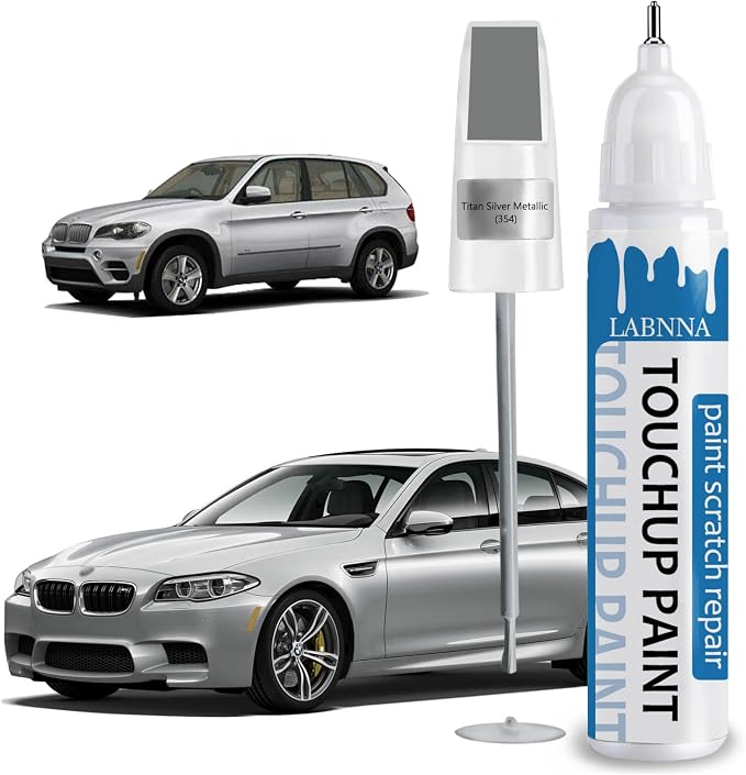 Titan Silver Touch Up Paint for BMW-Exact Match 2 in 1 touchup Paint Pen for by LABNNA