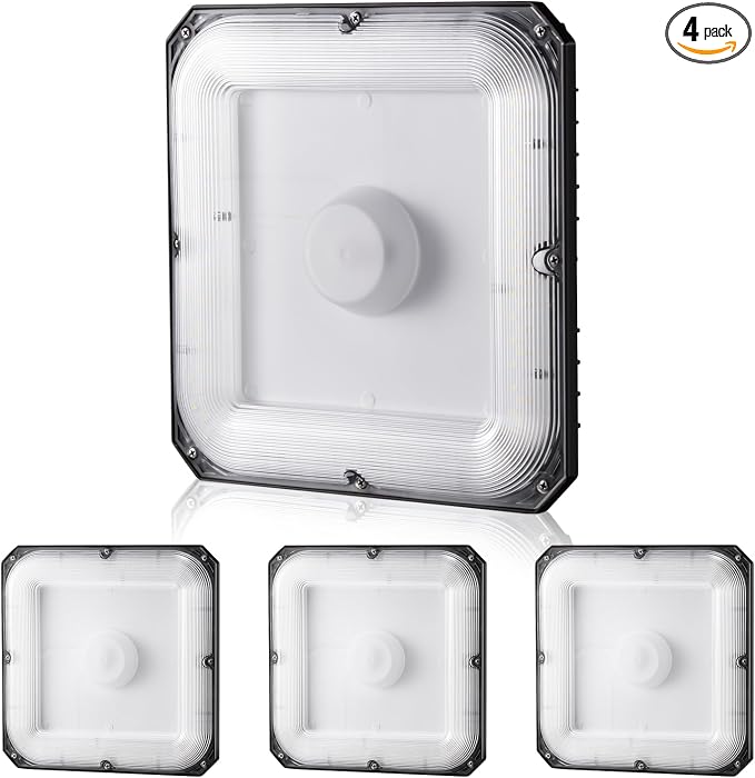 VEVOR 4 Pack LED Canopy Lights, 8800LM 5000K Daylight Commercial Industrial by VEVOR