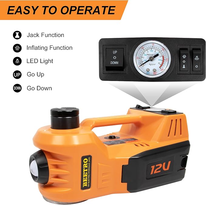 BEETRO Electric Car Jack Kit 5 Ton 12V - Image 3