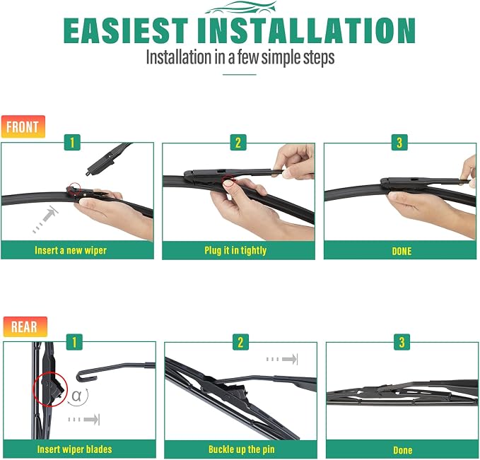 24" 21" 11" Windshield Wiper Blades Replacement - Image 8