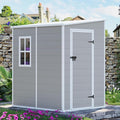 5x4 FT Small Resin Shed, Waterproof Outdoor Shed by SELLERWE