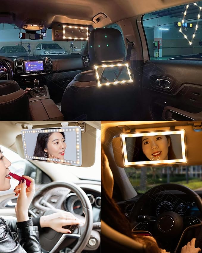 2 Pcs Car Sun Visor Vanity Mirror, Upgraded Car's Mirrors - Image 9