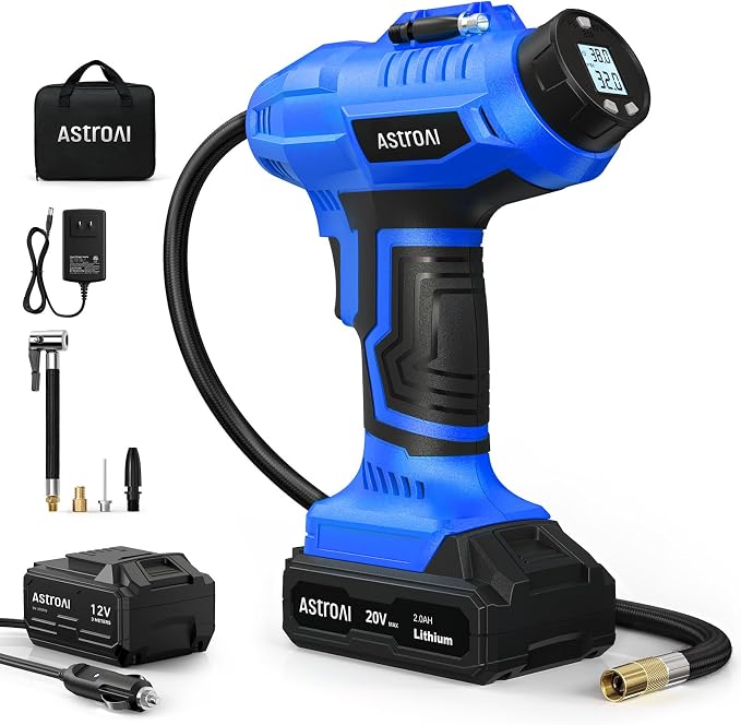 AstroAI C2 Cordless Tire Inflator Air Compressor 20V Rechargeable Battery by AstroAI