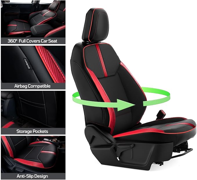 Seat Covers Fit for Ford Maverick 2022-2025 Double Cab XL XLT Lariat, Full - Image 3