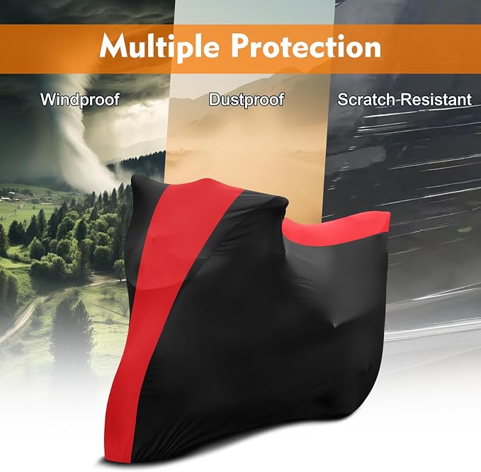 Indoor Motorcycle Cover, Soft Stretch Elastic Dustproof Protection Windproof - Image 6