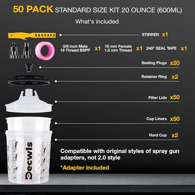 Disposable Paint Cup System 20 Ounce Kit - Image 2