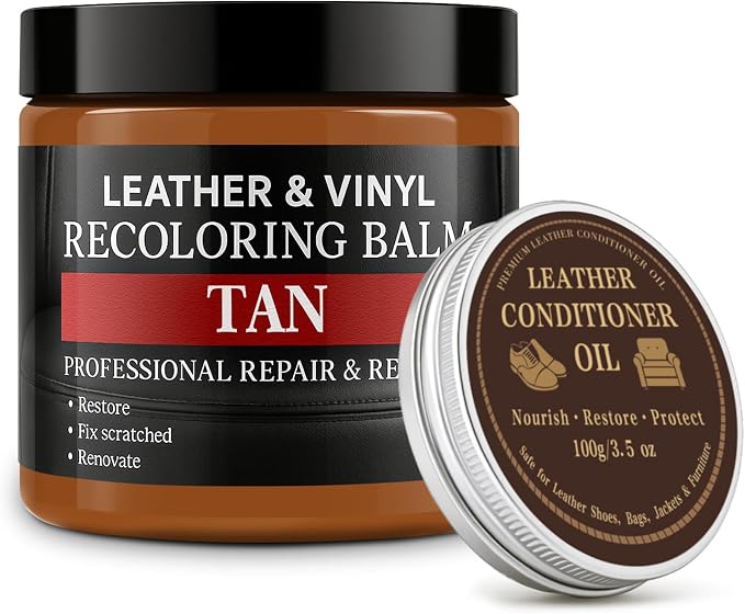 Leather Color Restorer, Leather Recoloring Balm, Scratch Remover, Leather Dye by Laxmorph