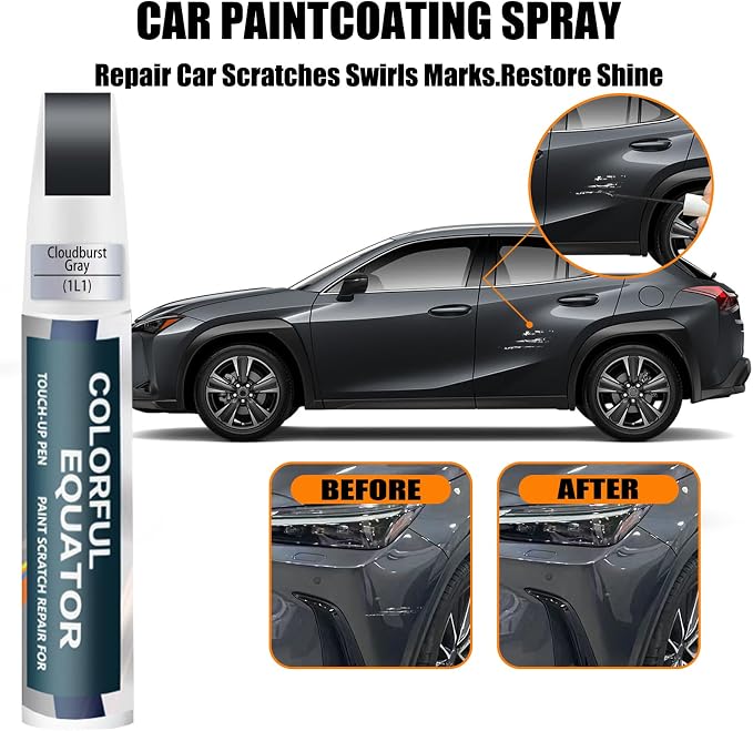 Cloudburst Gray Touch Up Paint for Lexus, Car Paint Pen Scratch Repair - Image 3