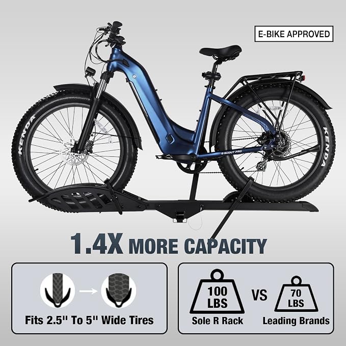Sole R 1-Bike Rack, Hitch-Mount Platform E-Bike Rack - Image 3