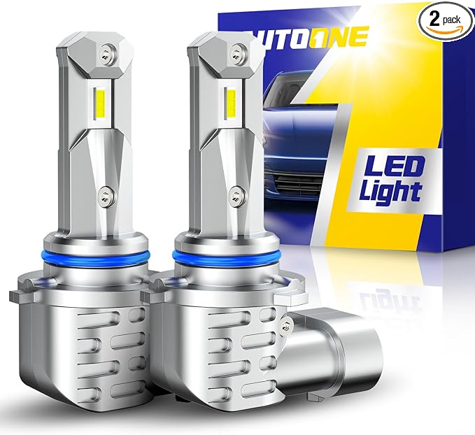 AUTOONE 9005/H B3 Bulbs, 16000LM Fog Lights 6000K White, Fanless Mini Size by AUTOONE