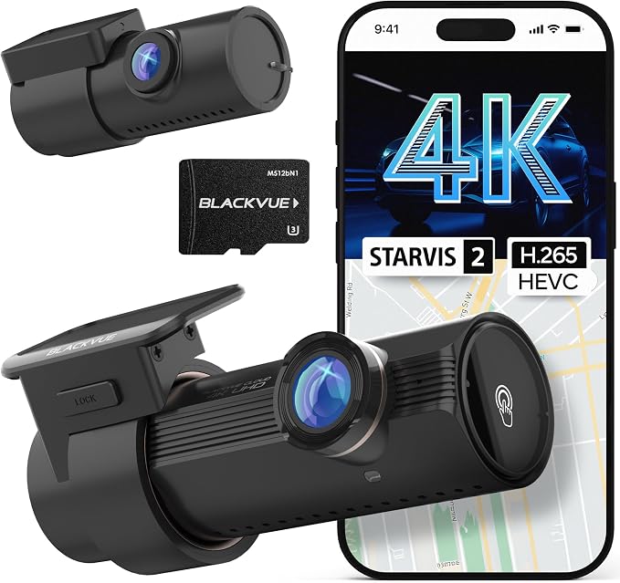 BlackVue DR970X-2CH Plus II Dash Cam – 4K UHD Front & Full HD Rear by BlackVue