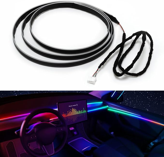 Dreamcolor Acrylic Interior Car LED Strip Light 43-inch, which fit by MAODANER