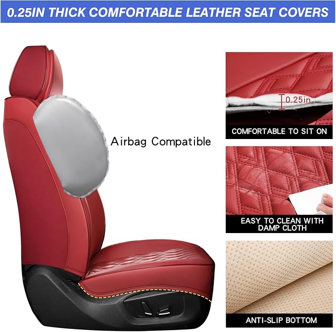 Car Seat Covers Full Set, Leather Seat Covers - Image 2