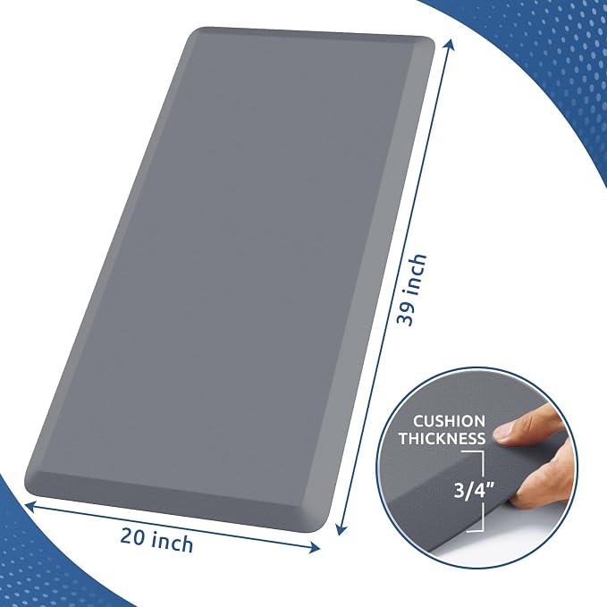KitchenClouds Kitchen Mat Cushioned Anti Fatigue Rug 20"x39" Waterproof - Image 2