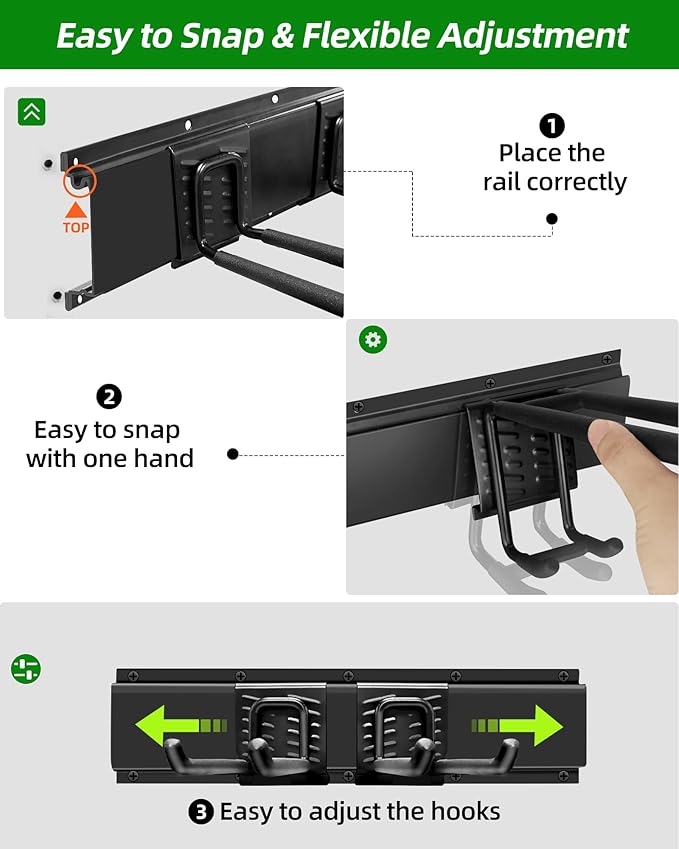 64 inches Garage Tool Organizer Wall Mount, Heavy Duty Garden Tool Organizer - Image 9