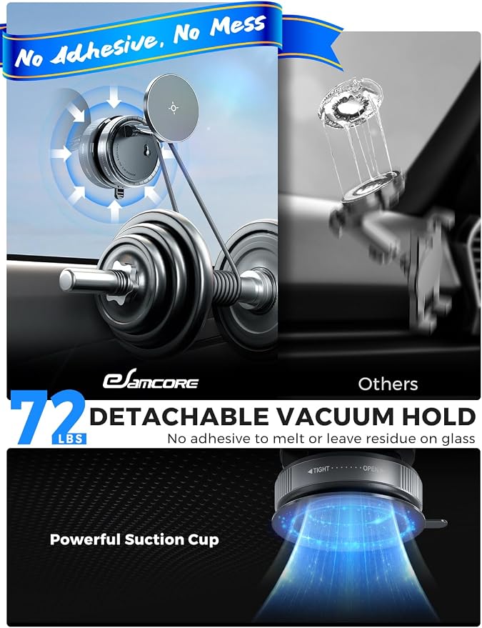 eSamcore Vacuum Magnetic Phone Holder - Image 4